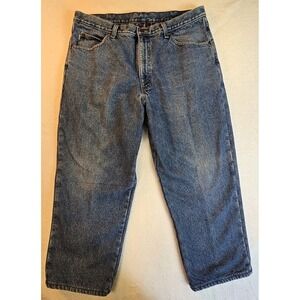 Vintage LL Bean Double L Natural Fit Flannel Lined Jeans Mens 38x25 Blue Denim